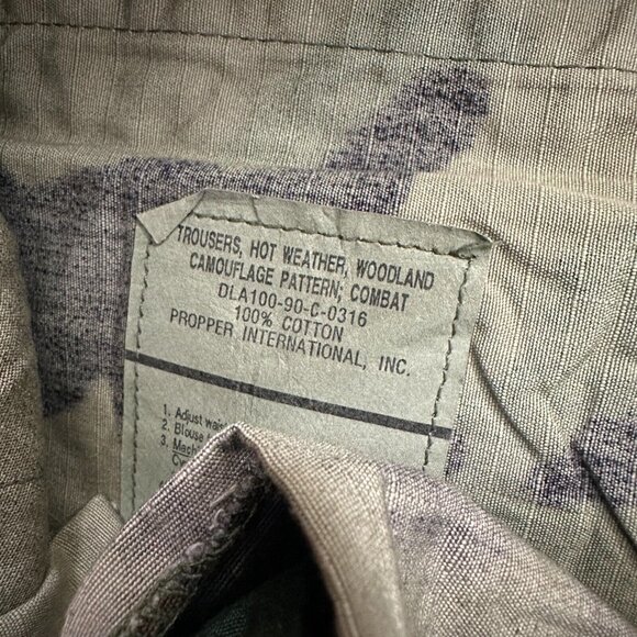 Trousers Hot Weather Woodland Camouflage Pattern Combat Pants Small Short - Picture 5 of 10